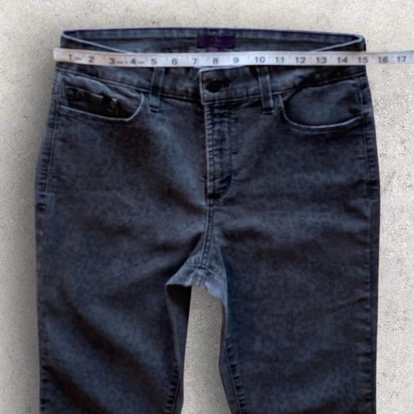 NYDJ Not My Daughter’s Jeans Denim Leopard    Black Stretch Great Condition! - Picture 13 of 15